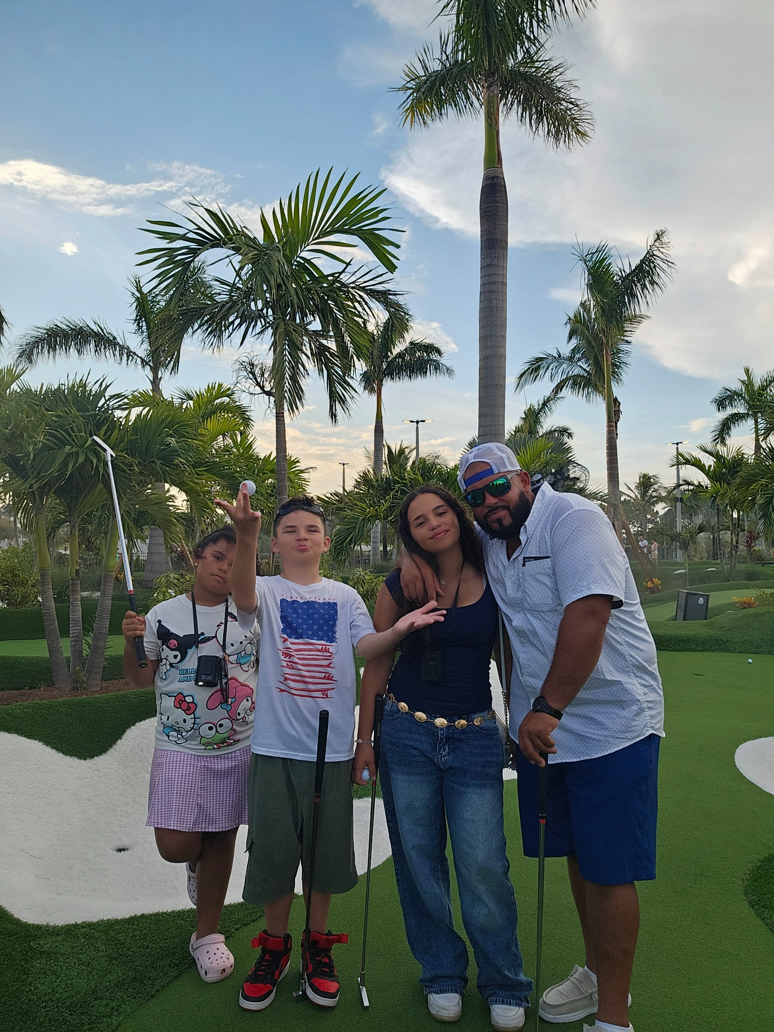 Luis with the three kids
